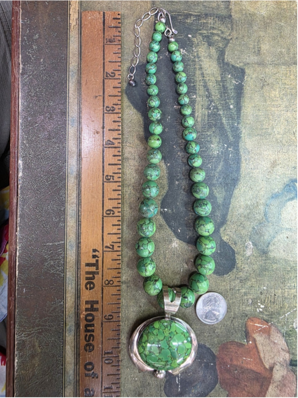 VTG Jay King DTR Desert Rose Trading Ster Silver 925 Mojave Green Turquoise 84